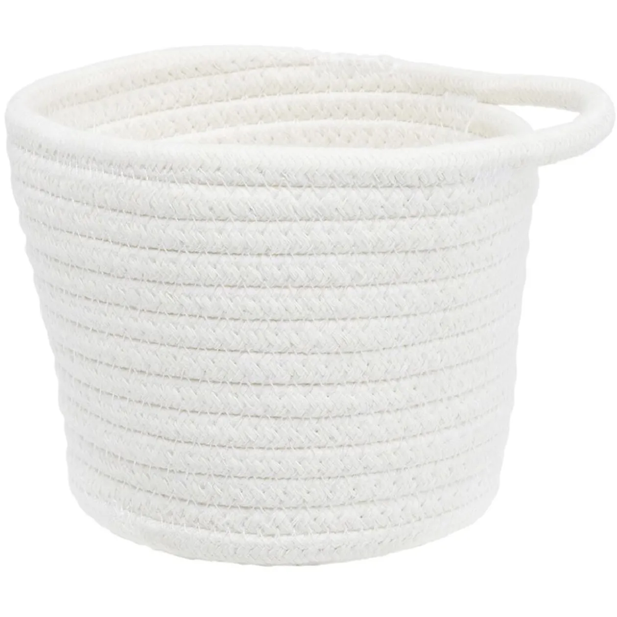 Panière ronde coton blanc