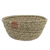 Panière ronde coton tressé marron Ø16xH7cm