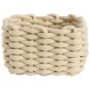 Panière salle de bain tissu tressé 20x15xH13cm (2 modèles beige ou rose) < Gifi Hot