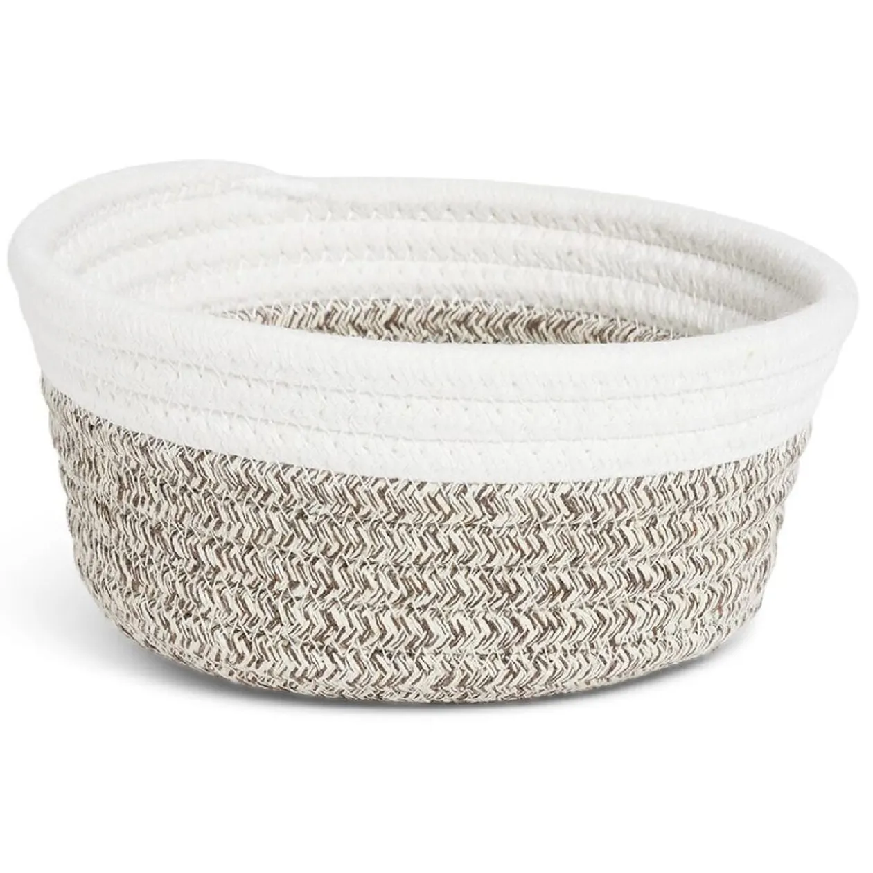 Panière tressée en coton Ø17cm (3 modèles)
