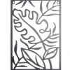 Panneau décoratif mural en métal noir motif feuillage 28xH40cm