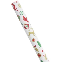 Papier cadeau Noël rouleau 2m motif traditionnel (6 modèles) < Gifi