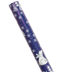 Papier cadeau Noël rouleau x3 avec 20 étiquettes autocollantes boréal < Gifi