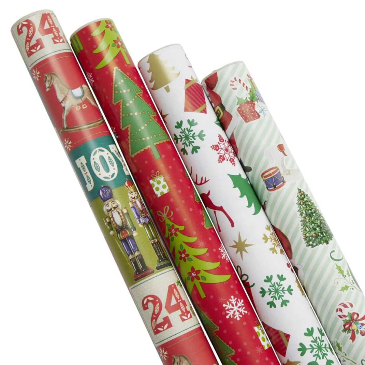 Papier cadeau Noël x4 rouleau 2m (2 modèles)