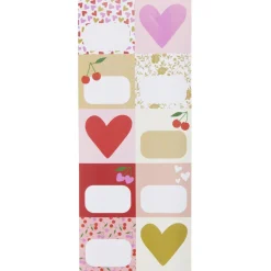 Papier cadeau x3 rouleau 70x200cm avec 10 stickers thème coeur < Gifi Hot