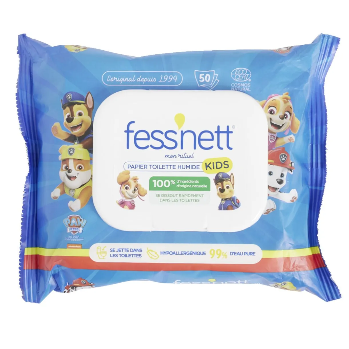 Papier toilette humide enfant Fessnett Pat Patrouille 50 feuilles < Gifi Hot