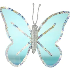 Papillon irisé bleu à clipser 17X20cm < Gifi Clearance
