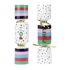 Papillote surprise 6 personnes multicolore avec couronne et blague < Gifi