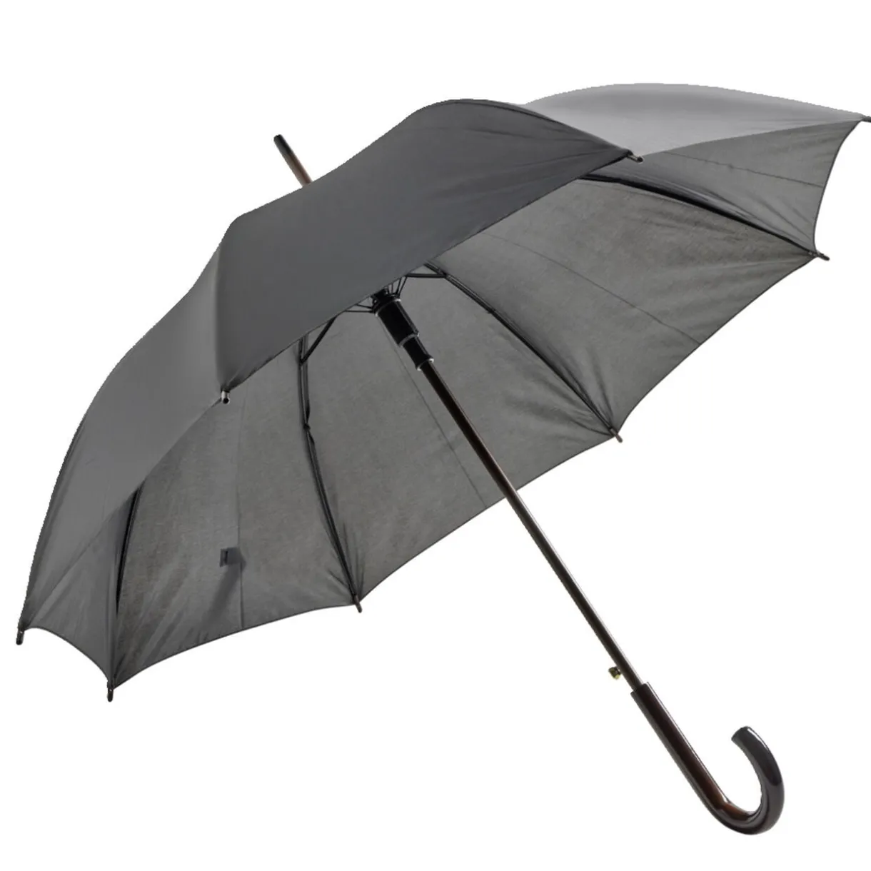 Parapluie canne automatique uni noir L87cm < Gifi Clearance