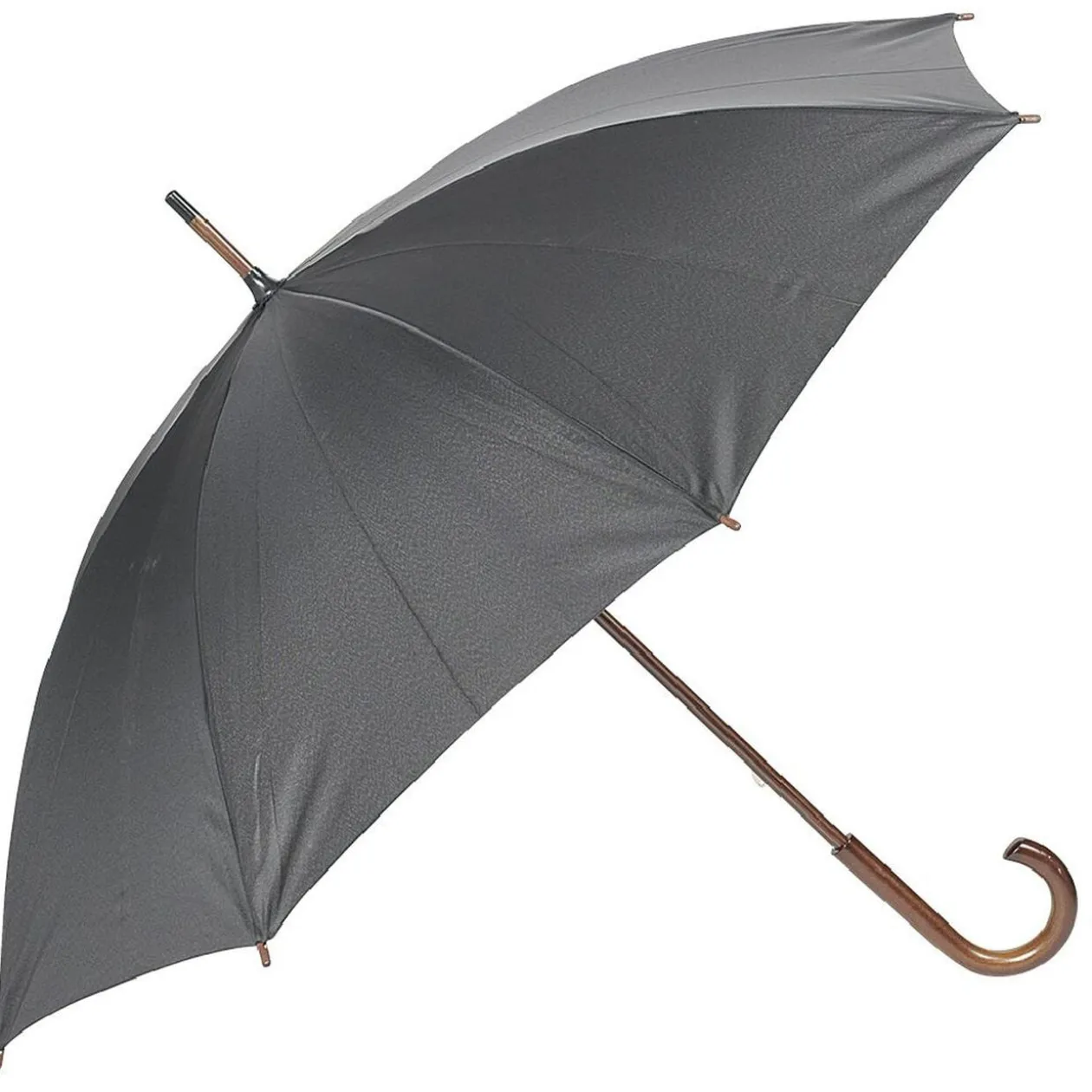 Parapluie canne gris foncé