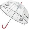 Parapluie canne transparent La vie est belle