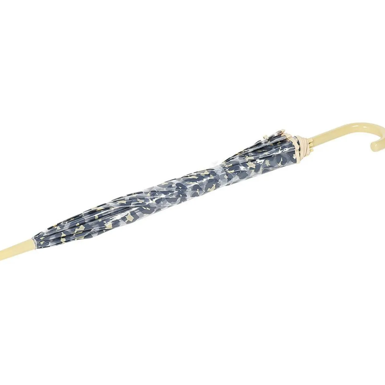 Parapluie canne transparent imprimé léopard
