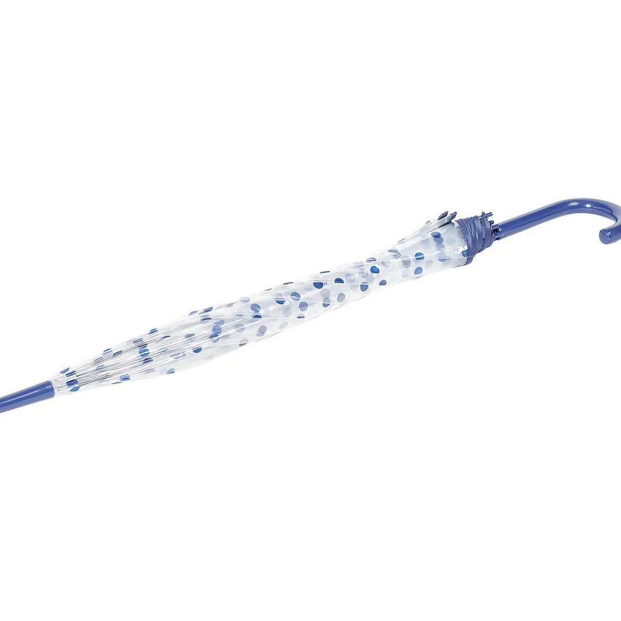 Parapluie canne transparent à pois bleus < Gifi New