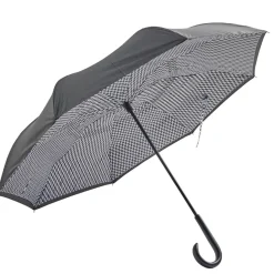 Parapluie inversé motif noir et blanc L87cm