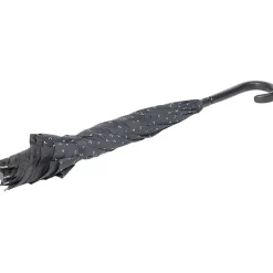 Parapluie inversé noir à motifs blancs