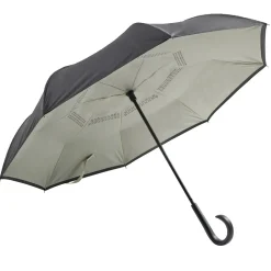 Parapluie inversé uni noir et blanc L87cm