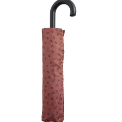 Parapluie pliable manuel terracotta et fleur noir L24cm < Gifi Discount