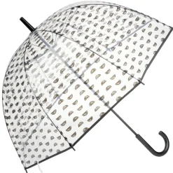 Parapluie transparent et noir motifs demi-cercles L85cm < Gifi Best