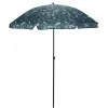 Parasol centré Sun motif feuillage exotique vert Ø160xH195cm < Gifi Online