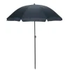 Parasol centré Sun rond inclinable gris foncé Ø160xH195cm