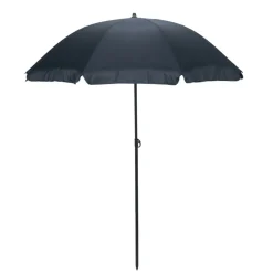 Parasol centré Sun rond inclinable gris foncé Ø160xH195cm