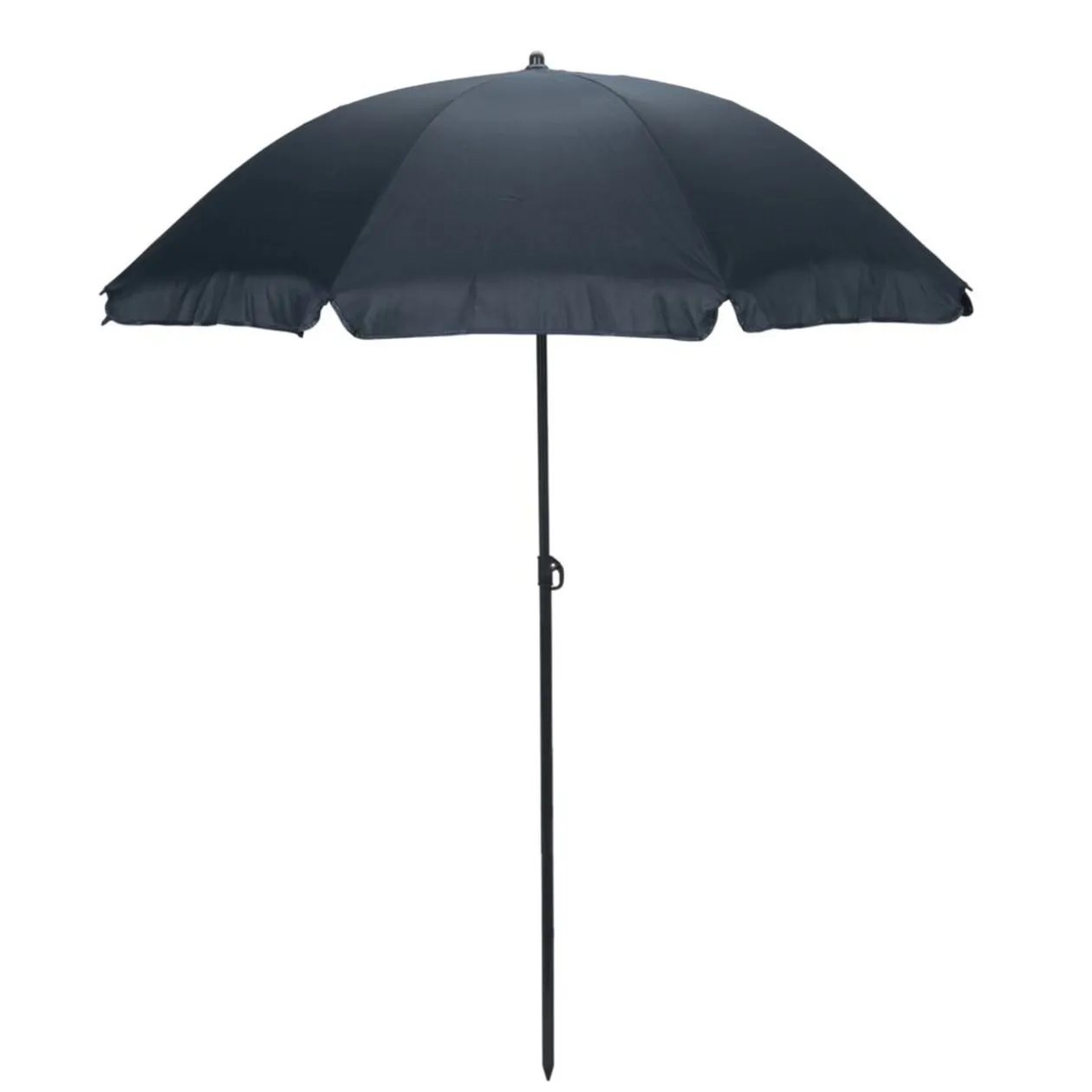 Parasol centré Sun rond inclinable gris foncé Ø160xH195cm