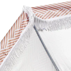 Parasol de plage blanc et rose Ø106xH80cm < Gifi New