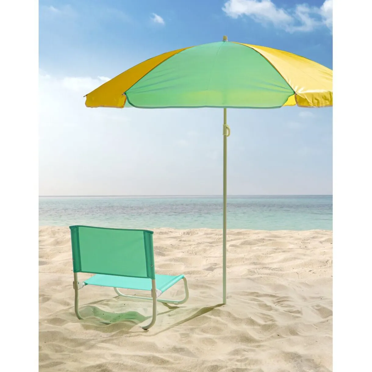 Parasol de plage en métal Ø140xH170cm < Gifi Sale