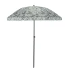 Parasol rond centré inclinable Sun motif feuillage vert UPF30+ Ø160xH195cm < Gifi Outlet