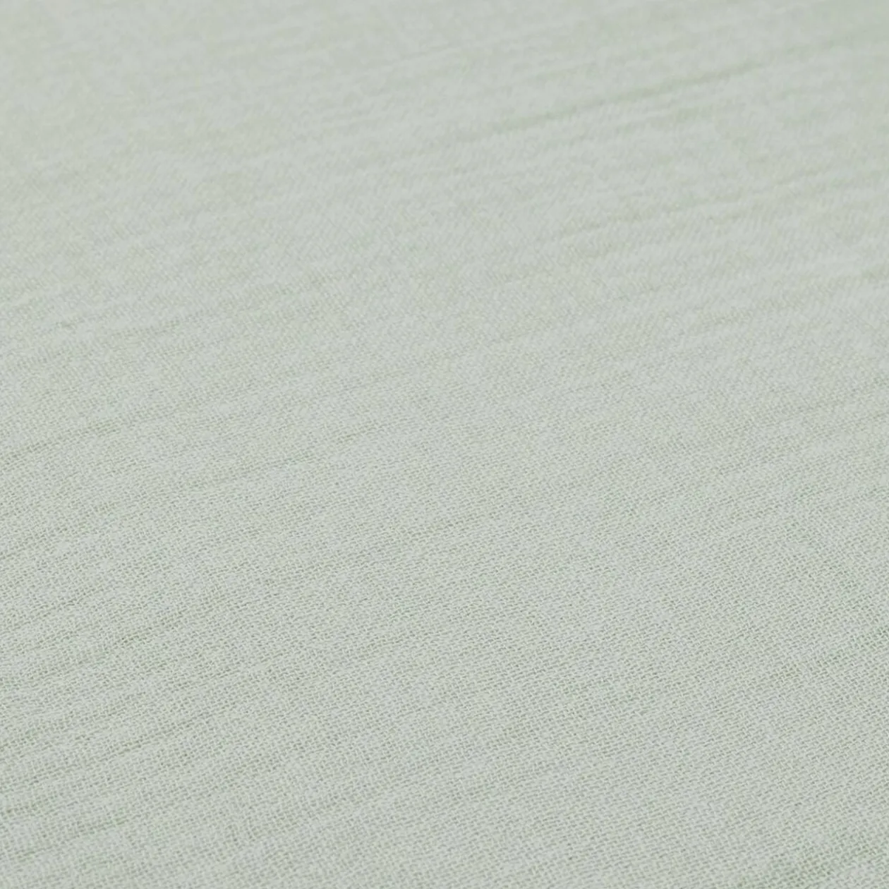 Parure de lit L240X220 cm gaze de coton 1 housse 2 taies 63X63 cm uni vert