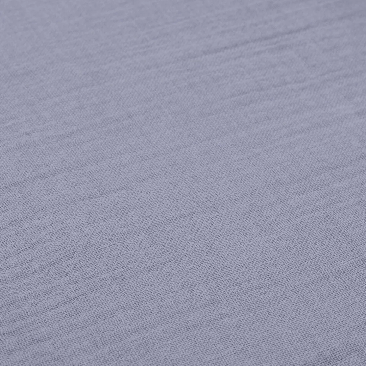 Parure de lit L240X220 cm gaze de coton 1 housse 2 taies 63X63 cm uni bleu < Gifi New