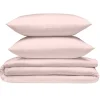 Parure de lit 2 personnes 240x220cm avec 2 taies polyester uni rose < Gifi