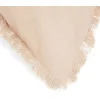 Parure de lit 2 personnes 220x240cm effet lin rose nude uni