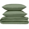 Parure de lit 2 personnes 220x240cm microfibre unie 2 taies 63x63cm vert < Gifi New