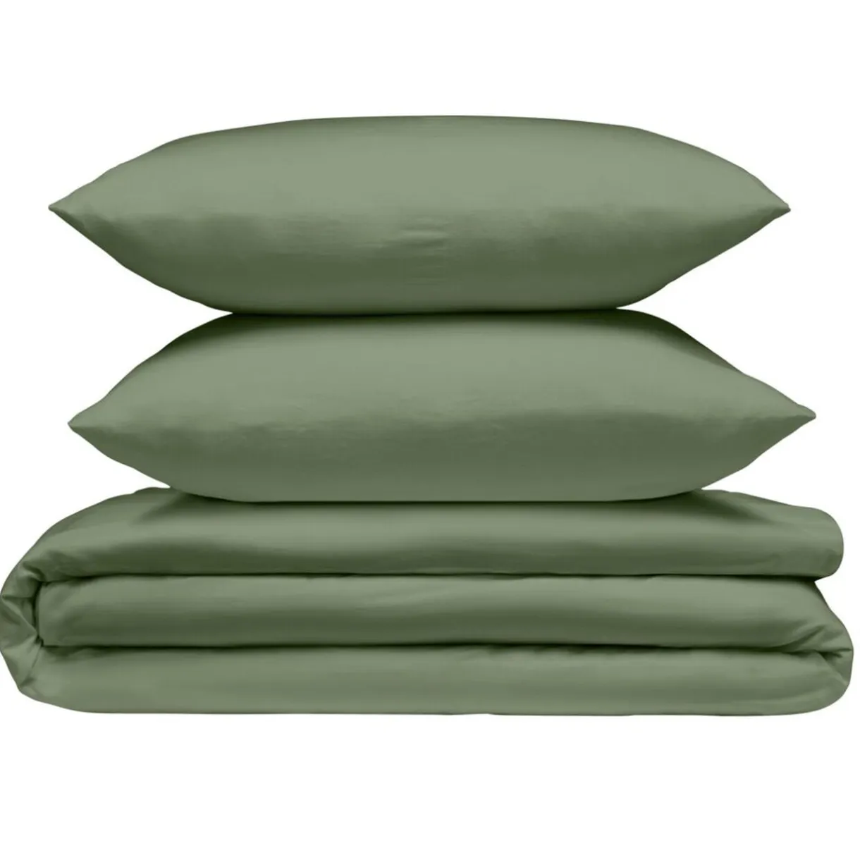 Parure de lit 2 personnes 220x240cm microfibre unie 2 taies 63x63cm vert < Gifi New