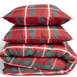 Parure de lit 2 personnes 240x220cm Noël tartan rouge < Gifi Online