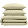 Parure de lit 2 personnes 220x240cm polycoton uni 2 taies 63x63cm (2 modèles) < Gifi Sale