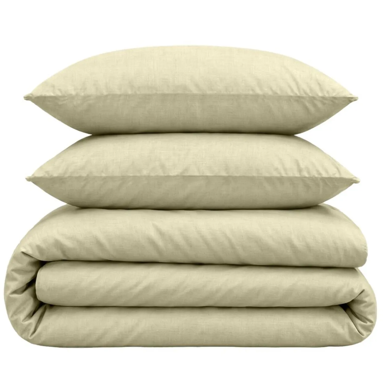Parure de lit 2 personnes 220x240cm polycoton uni 2 taies 63x63cm (2 modèles) < Gifi Sale