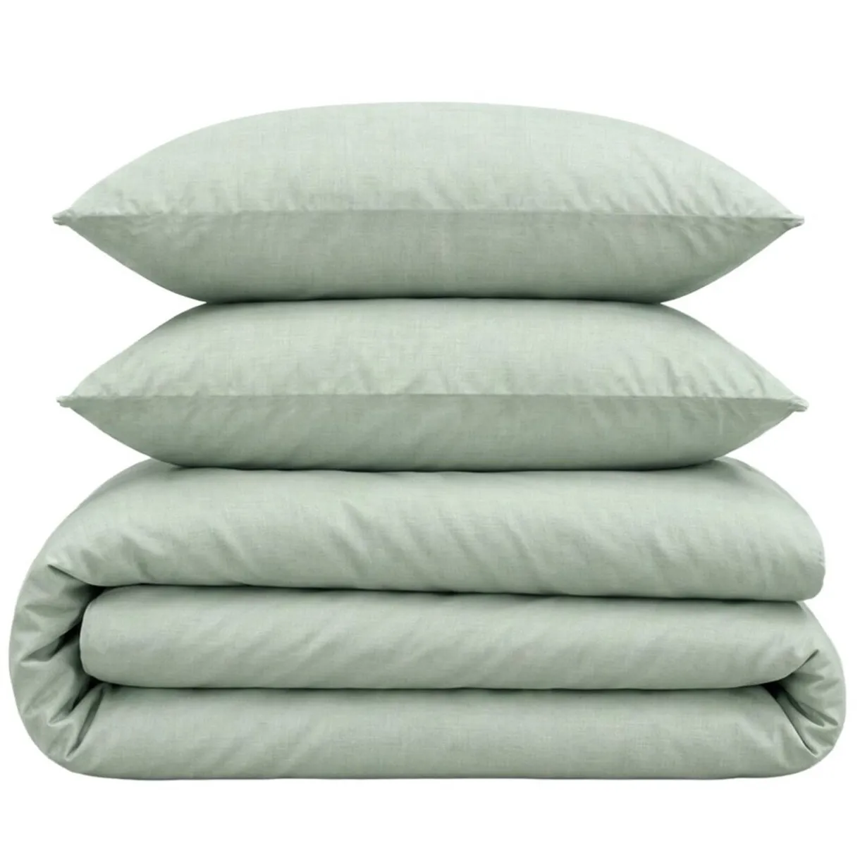 Parure de lit 2 personnes 220x240cm polycoton uni 2 taies 63x63cm (2 modèles) < Gifi Sale