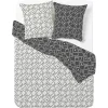 Parure de lit 2 personnes 240x220cm réversible motif aztèque noir et blanc