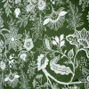 Parure de lit 2 personnes 220x240cm 2 taies 63x63cm coton floral vert