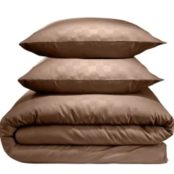 Parure de lit 2 personnes 220x240cm 2 taies 63x63cm polyester damier (2 modèles) < Gifi Hot