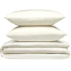 Parure de lit 2 personnes 260x240cm unie effet lavé finition boutons (2 modèles)
