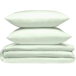 Parure de lit 2 personnes 260x240cm unie effet lavé finition boutons (2 modèles)
