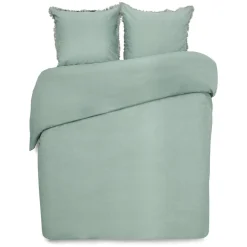 Parure de lit 2 personnes 240x220cm vert uni < Gifi Discount