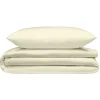 Parure de lit 1 personne 140x200cm avec taie polyester uni beige