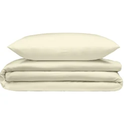 Parure de lit 1 personne 140x200cm avec taie polyester uni beige