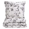 Parure de lit 1 personne 140x200cm coton motif végétal vert - 2 modèles