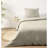 Parure de lit 1 personne 140x200cm microlavée unie (3 modèles) < Gifi New