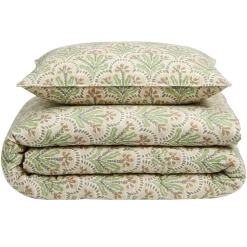 Parure de lit 1 personne 140x200cm polyester imprimé tropical (3 modèles)